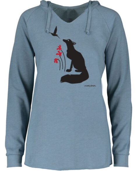 Notch Neck Hoody Fox Hummingbird