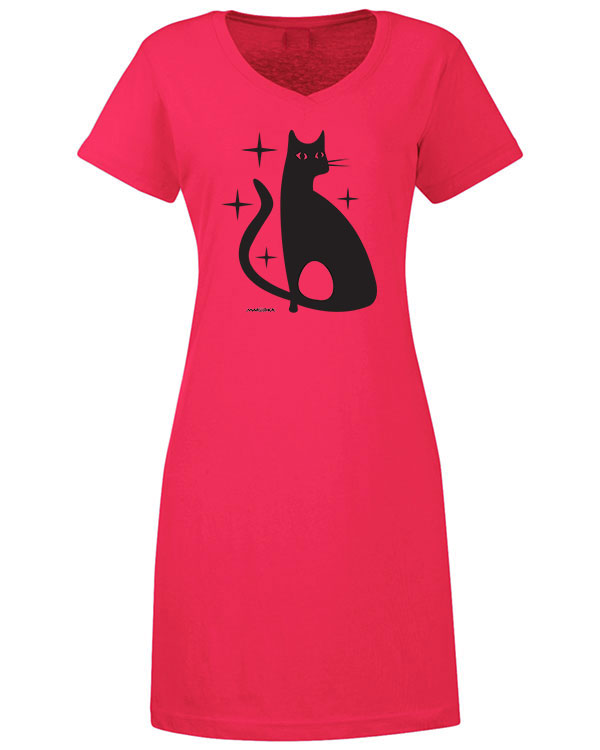 V Neck Dress Mod Cat – Marushka
