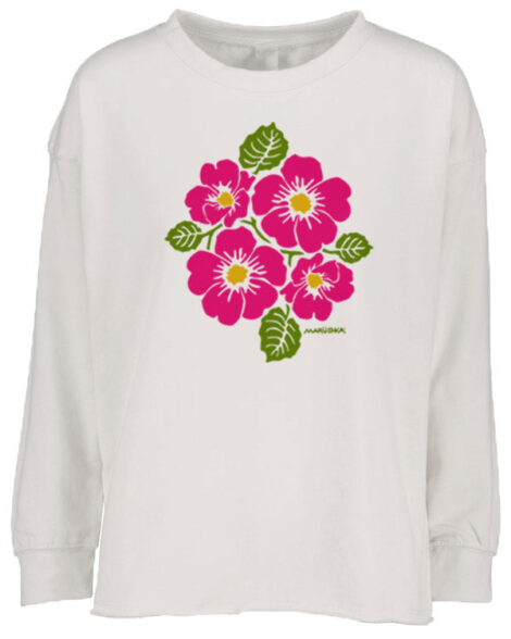 Drop Shoulder Crew Wild Roses