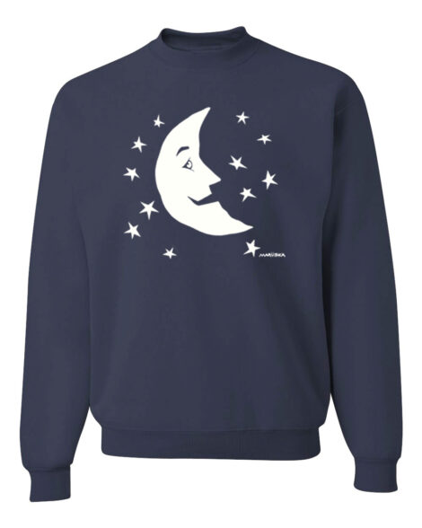 Crewneck Sweatshirt Moon Face