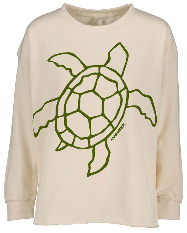 Drop Shoulder Crew Big Sea Turtle Marushka