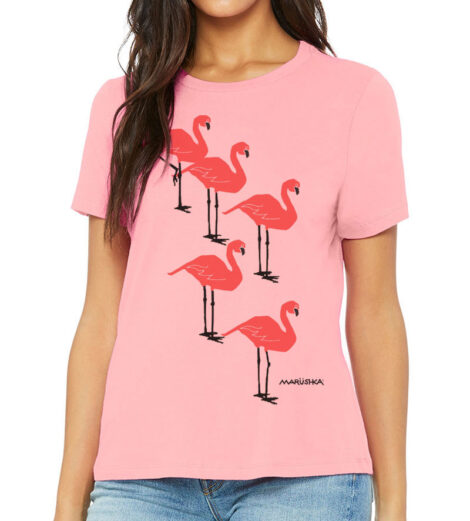 Relaxed Crewneck Flamingo Flock