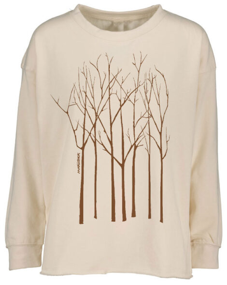 Drop Shoulder Crew Bare Trees