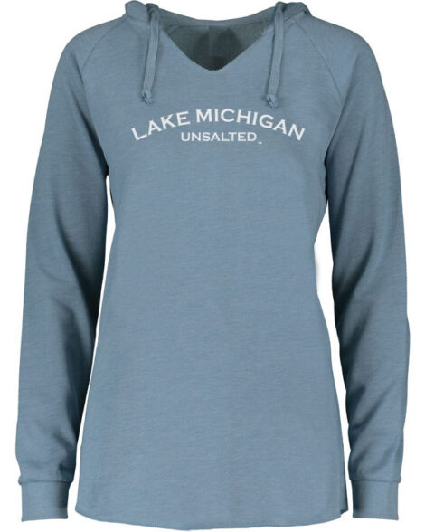 Notch Neck Hoody Lake Michigan Unsalted