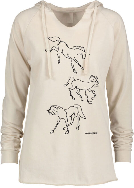 Notch Neck Hoody Wild Horses