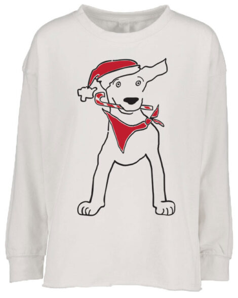 Drop Shoulder Crew Fetch Candy Cane