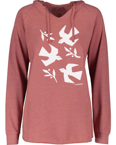 Notch Neck Hoody 3 Doves