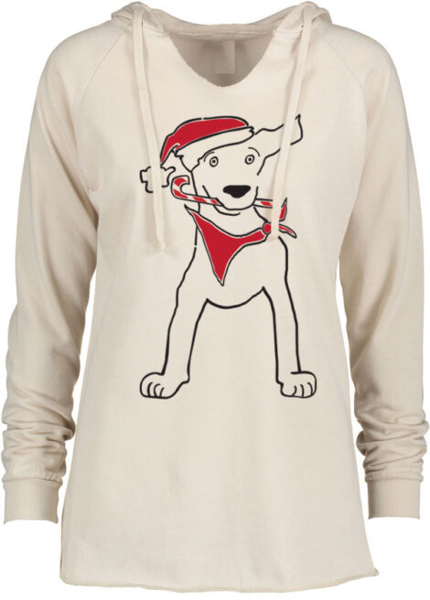 Notch Neck Hoody Fetch Candy Cane