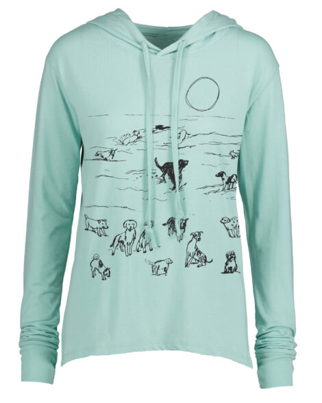 Long Sleeve Hooded T Beach Dogs