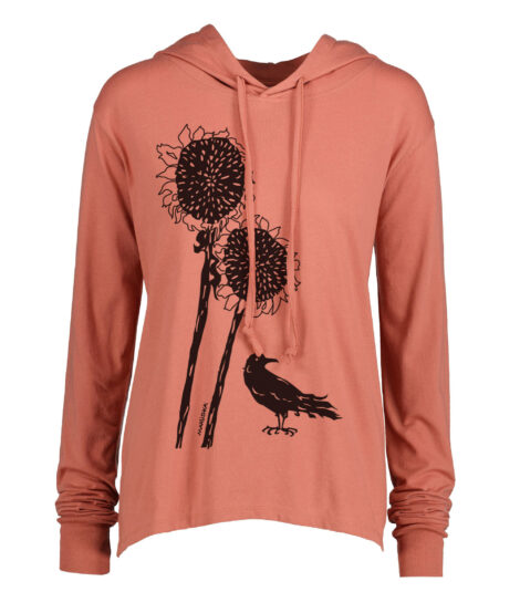 Long Sleeve Hooded T Sunflower Crow