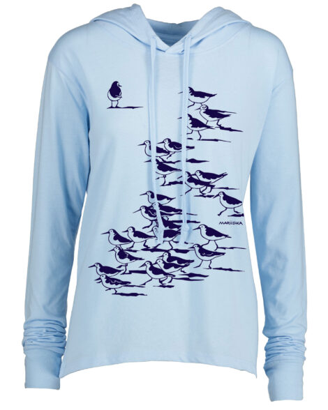 Long Sleeve Hooded T Sandpipers