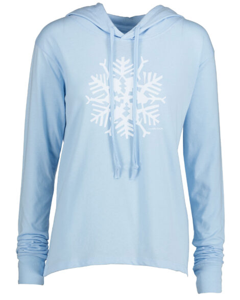 Long Sleeve Hooded T Snowflake