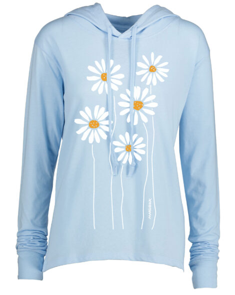 Long Sleeve Hooded T Daisies