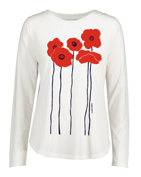 Hi-Lo Long Sleeve Poppies