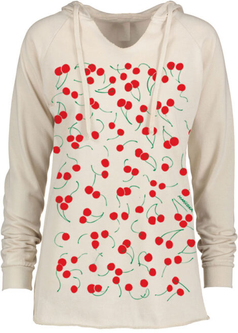 Notch Neck Hoody Cherries