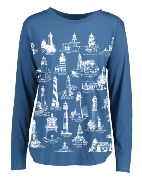 Hi-Lo Long Sleeve Lighthouses USA