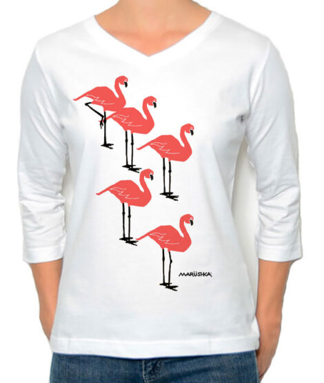 3/4 Sleeve Tee Flamingo Flock