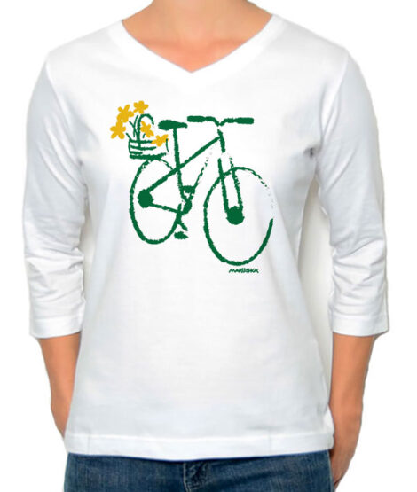 3/4 Sleeve Tee Bike Basket