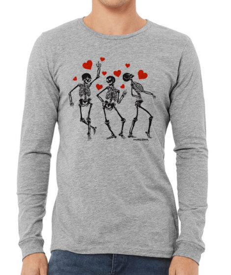 Long Sleeve T Skeletons Love