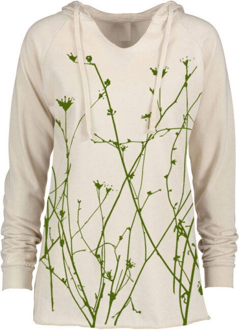 Notch Neck Hoody Field Flowers