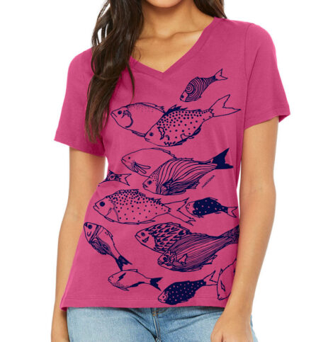 Relaxed V Neck Fishes