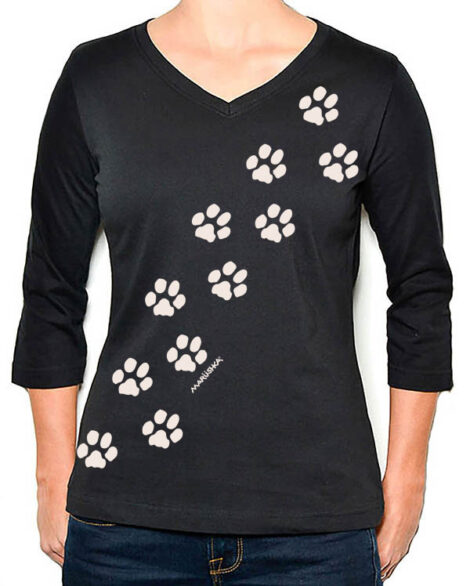 3/4 Sleeve Tee Paw Prints