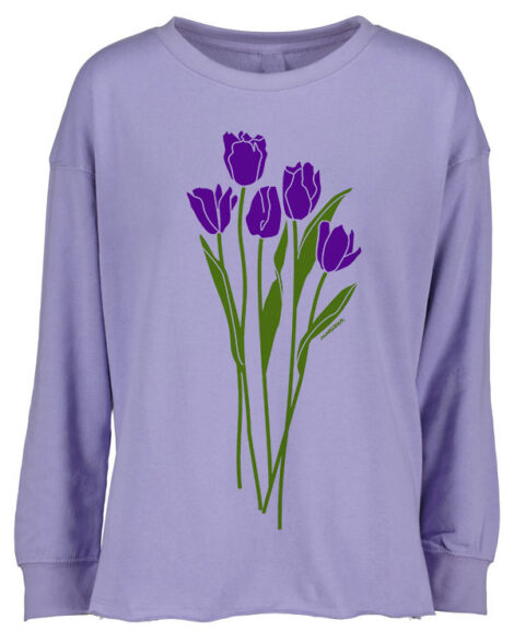 Drop Shoulder Crew Tulips