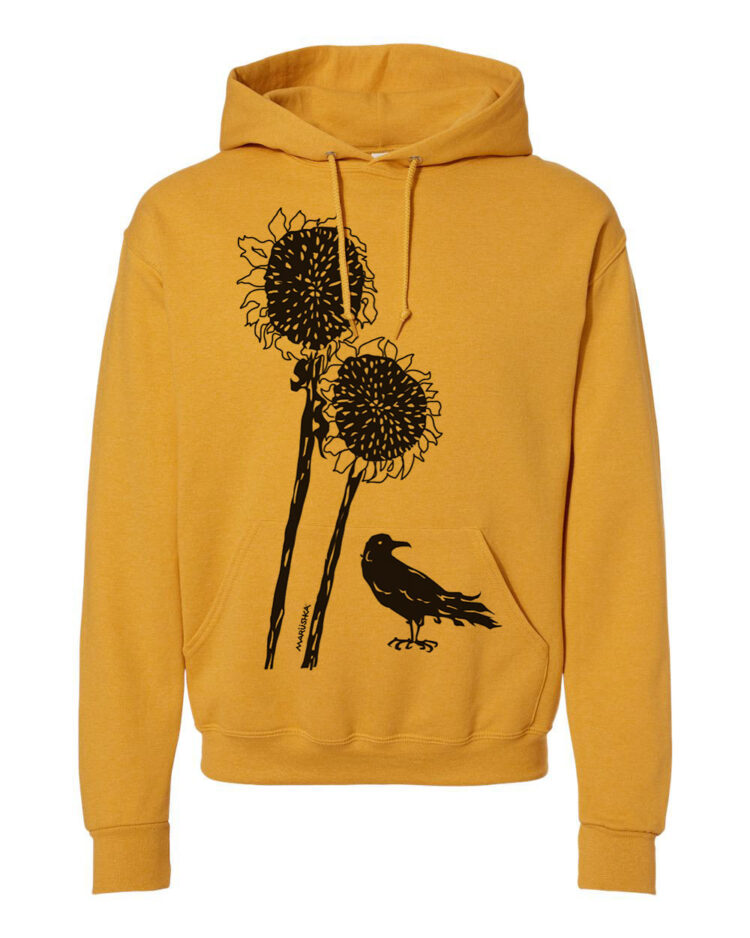 Happy Hoody Sunflower Crow