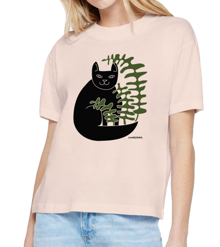 Boxy Crew T Cat Fern