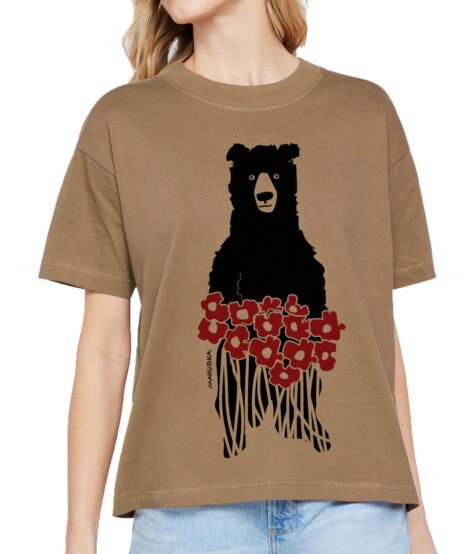 Boxy Crew T Bear Flowers