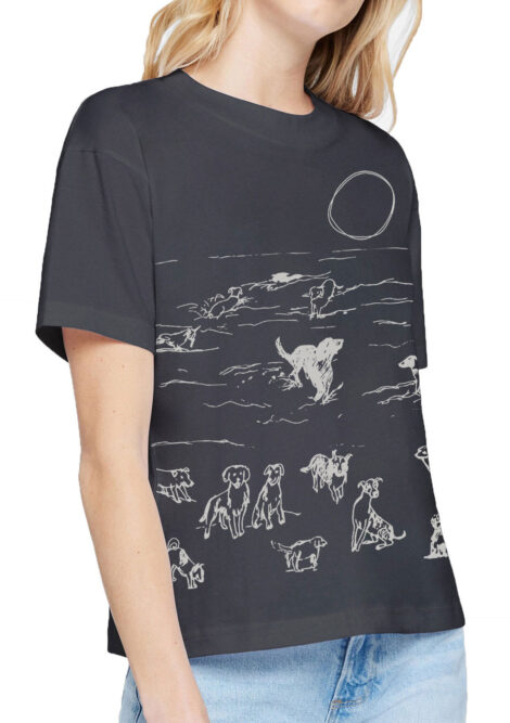 Boxy Crew T Beach Dogs