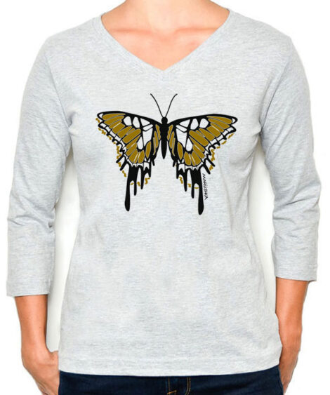 3/4 Sleeve Tee Butterfly
