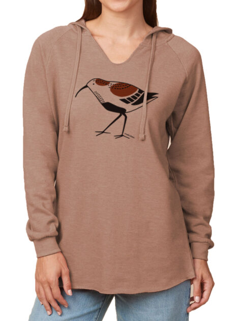 Notch Neck Hoody Lone Sandpiper