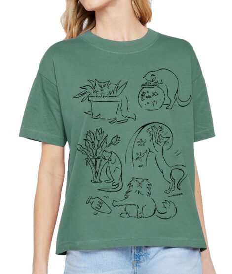 Boxy Crew T Bad Cats