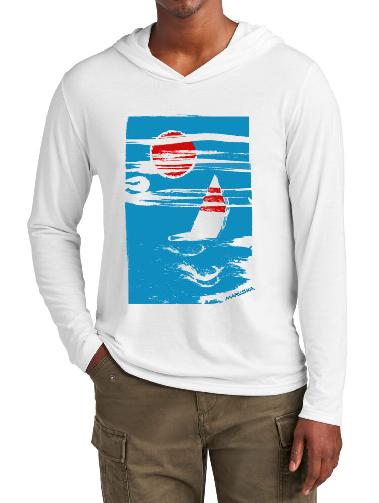 Tri Blend Long Sleeve Hooded T Sky Winds