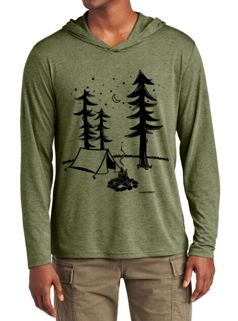 Tri Blend Long Sleeve Hooded T Campsite
