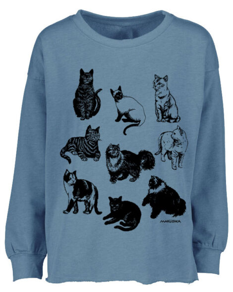 Drop Shoulder Crew Felines