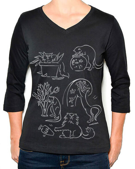 3/4 Sleeve Tee Bad Cats