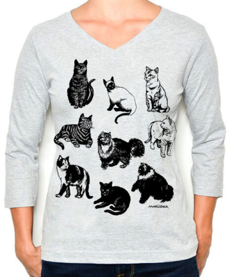 3/4 Sleeve Tee Felines