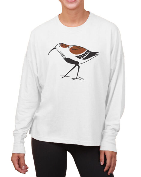 Boxy Long Sleeve Tee Lone Sandpiper