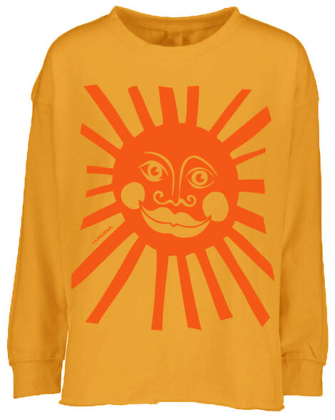Drop Shoulder Crew Sun Face