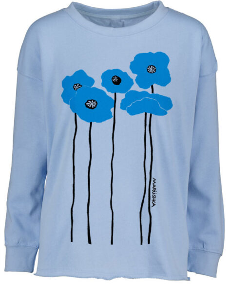 Drop Shoulder Crew Poppies