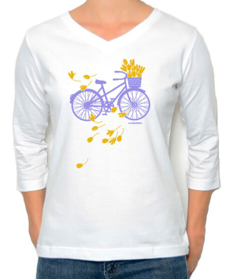 3/4 Sleeve Tee Tulip Bike