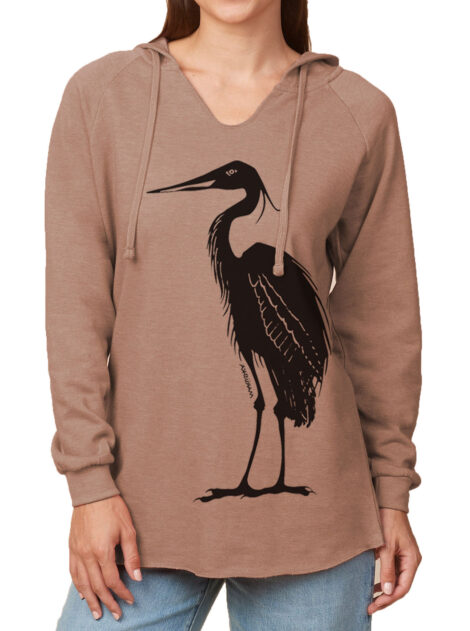 Notch Neck Hoody Egret
