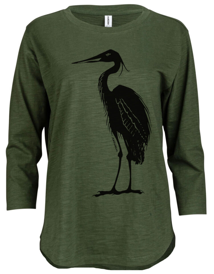 3/4 Slub Hi-Lo Egret