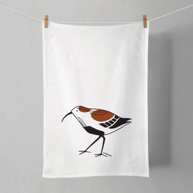 Tea Towel Lone Sandpiper