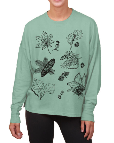 Boxy Long Sleeve Tee Fall Foliage