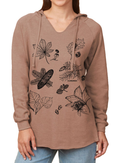 Notch Neck Hoody Fall Foliage