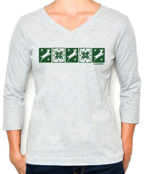 3/4 Sleeve Tee Winter Stamps
