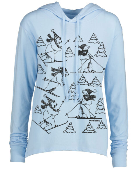 Long Sleeve Hooded T Ski Bears